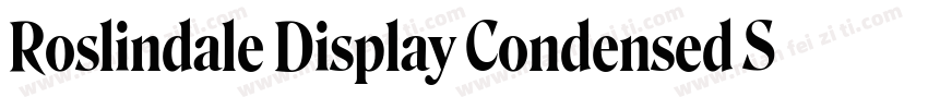 Roslindale Display Condensed Semi B字体转换